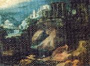 Paul Bril Landschaft mit Sibyllentempel oil on canvas